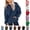 07-Navy Blue, variant on Annhoo Girls Long Sleeve Oversized Sweatshirts Kids Basic Solid Color Hoodies Fall Baggy Casual Tops with Pocket