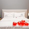 thumbnail image 3 of BoldLoft Catch My Heart Couple Pillowcases – Romantic Couple Gifts, Perfect for Anniversary, Valentine's Day, Long Distance Relationships, 3 of 5