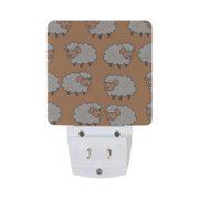 Sheep Pattern LED Night Light with Smart Sensor Plug Into Wall Dusk to Dawn 2 packs