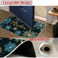 thumbnail image 4 of Hello Winter Doormat Indoor Outdoor Rug, Blue Golden Snowflakes Printed Christmas Front Decorative Welcome Door Mat Anti-Slip for Xmas Seasonal Holiday Entrance Floor Decoration 17 x 29 Inch, 4 of 6