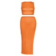 thumbnail image 4 of POINTERTECK Ensemble d'Été 2 Pcs pour Femmes Débardeur Sans Manches Col Rond Jupe Midi Fendue Bodycon Robe de Soirée Club, 4 of 9