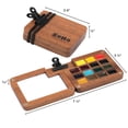thumbnail image 2 of SoHo Urban Artist Mini Wooden Travel Watercolor Set of 15 w/ Mixed Media Lay-Flat Sketchbook - Professional Watercolor Paint Set Semi-Moist Pans, Pocket-Sized Magnetic Wood Case with Mixing Area, 2 of 7