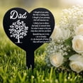 thumbnail image 6 of Metal Outdoor Decor, Grave Decorations, Sympathy Gifts for Loss of Mother, Grave Markers for Cemetery, 10X6 Inch Black Heart Metal Garden Stake Memorial Plaque with Rose and, 6 of 7