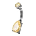 thumbnail image 1 of Anillos para el ombligo Yinane Joyas perforar cuerpo diamantes de imitación Titanio 1.6 mm Unisex 14G, 1 of 8
