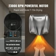 thumbnail image 3 of VEVOR Heavy Duty Commercial Hand Dryer, 1300W Automatic High Speed Stainless Steel Warm Wind Hand Blower, 120V Plug In/Hardwired Two Power Options, 3 of 9
