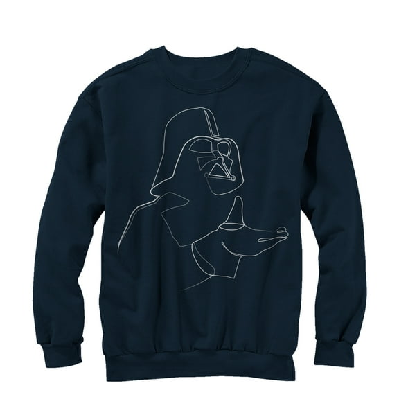 Men's Star Wars Darth Vader Outline  Sweatshirt Navy Blue X Large