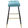 thumbnail image 6 of Luccalily Vintage Velvet Bar Stools,Counter Height Velvet Bar stools with Footrest,Modern design for Kitchen,Bistro Pub, Dining Chair, 6 of 11