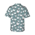 thumbnail image 3 of Uemuo Funny Chicken Printed Regular Fit Short Sleeve Casual Hawaiian Shirt for Men,Aloha shirt,Tropical shirt,Floral print shirt,Vacation Beach shirt-Medium, 3 of 9