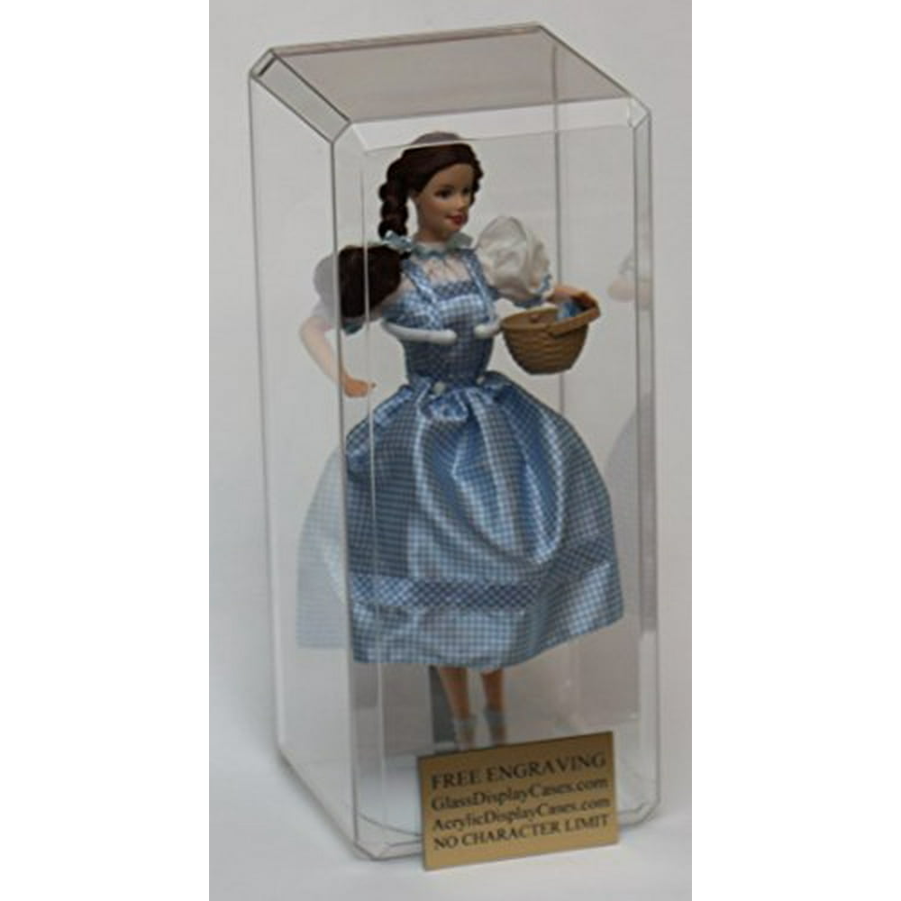 12" Size Personalized Engraved Doll Acrylic Display Case Beveled