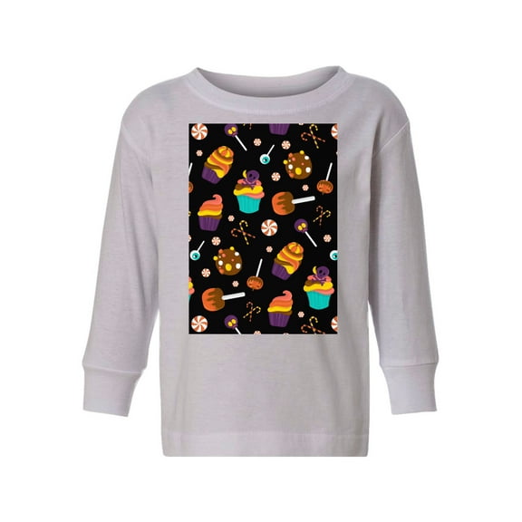Awkward Styles Halloween Toddler Long Sleeve Shirt Sweet Candies Kids T-Shirt