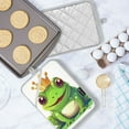 thumbnail image 5 of Cute Frog with Crown Oven Mitts 2 Pcs Pot Holders Sets Heat Resistant for Kitchen Cooking Baking 7"x9.8", 5 of 7