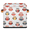 Multicolor 1, variant on CURLYOOT Dogs Cartoon 11 x 11 Inch Cube Storage Bin, Fabric Storage Cube Foldable Basket with Leather Handles, Organizer Basket for Closet Shelves