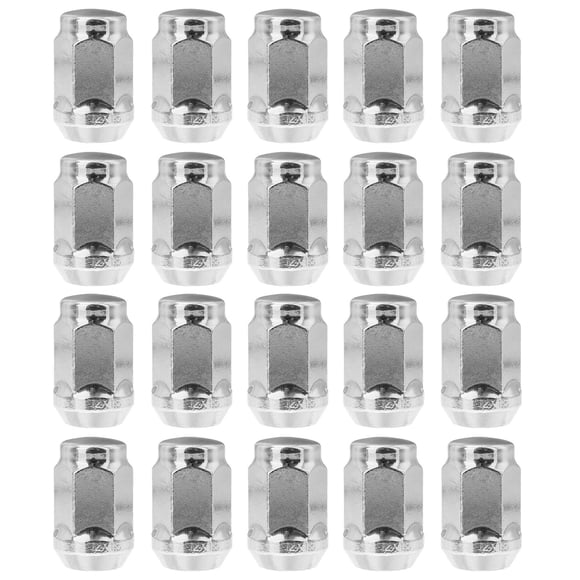 MERRYHAPY 20Pcs Wheel Nut Caps in Silver Metal for Car Wheel Hub Protection 4.3x2.3x2.3in