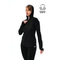 thumbnail image 2 of Merino.tech Merino Wool Hoodie Women - Slim Fit 100% Merino Wool Base Layer Women Half Zip Thermal Long Sleeve Shirt & Socks, 2 of 7