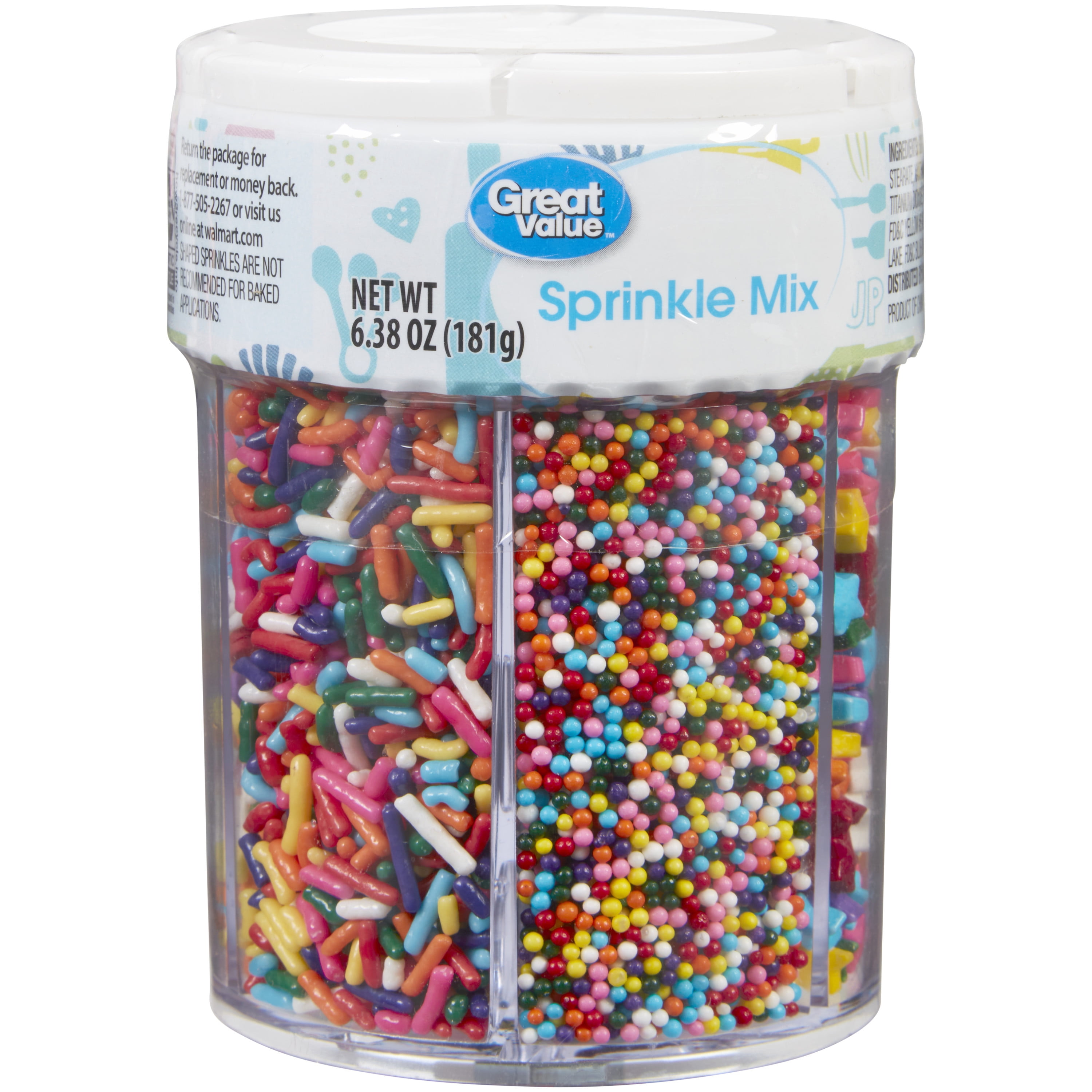 Great Value 6Cell Rainbow Sprinkles 7oz
