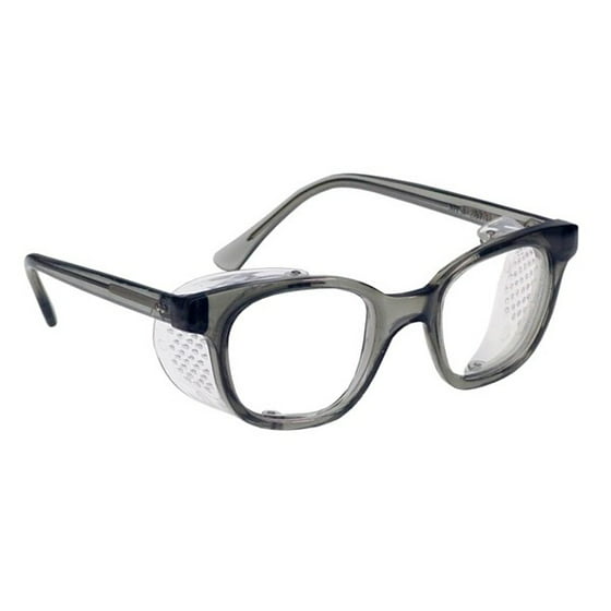 Glass Safety Glasses In Plastic Smoke Gray Safety Frame