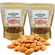 Eleganceinlife Raw Whole Almonds Unsalted 1.5 LB Packed in USA Kosher Halal Pack of 2