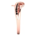 thumbnail image 3 of Solitaire with Accents Engagement Ring for Women - 0.22ct Simulated Red Diamond in 14K Rose Gold Promise Ring, 3 of 6