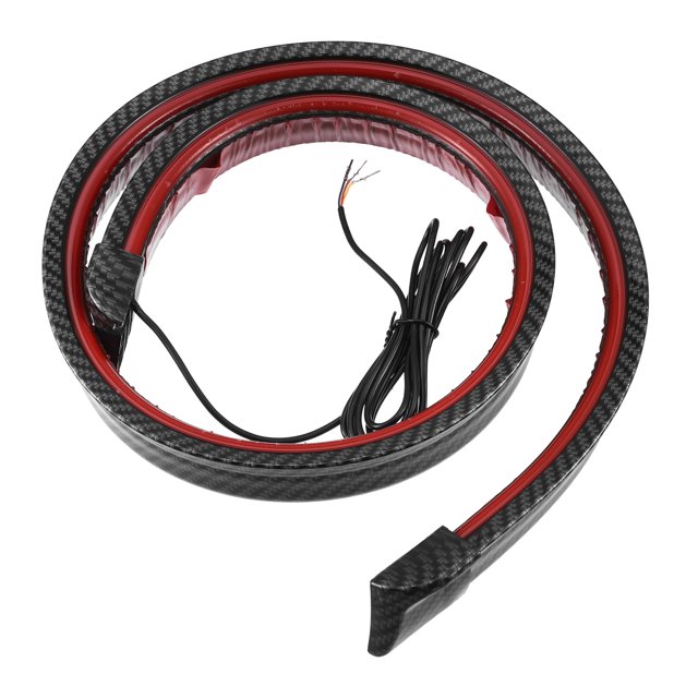 Alerón universal Unique Bargains para automóvil con luz de freno LED roja 47.2' Negro