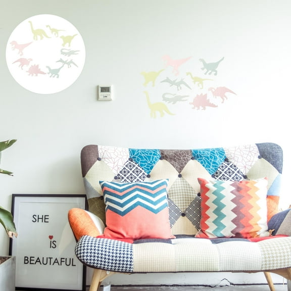 HINTRMENT 1Piece Glow In Dark Dinosaur Shape Wall Sticker For Kids Room Decoration Multicolour Cartoon Animal Decal