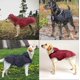 thumbnail image 3 of BR Chubasquero impermeable reflectante a rayas para perros con capucha, talla L, súper ligero y transpirable, 3 of 5