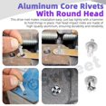 thumbnail image 4 of UTAH-50Pcs M6.4 x 30mm Hammer Drive Aluminium Rivets Brazier Head Drive Pin Rivets Assortment Kit, Knock Type Expansion Aluminum Rivets Hammer Drive Aluminium Rivets for Mechanical Devices, 4 of 4