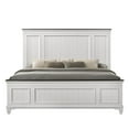 thumbnail image 3 of Roundhill Furniture Clelane 3-Piece Wood Bedroom Set, King Bed and 2 Nightstands, Weathered White, 3 of 14