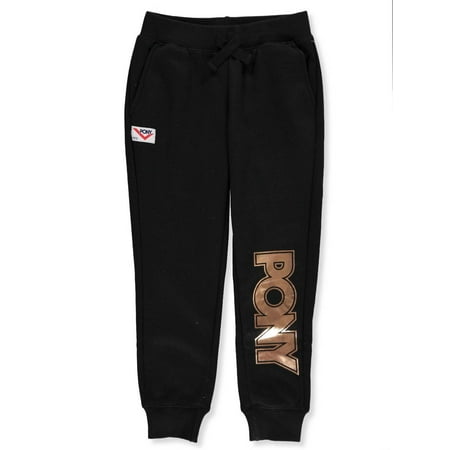 Pony - Pony Girls' Metallic Logo Fleece Joggers - Walmart.com