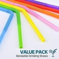 thumbnail image 3 of Nvzi 100PCS Flexible Plastic Straws, Colorful Disposable Bendy Party Fancy Straws Extra Long Straws Party Decorations, 3 of 5