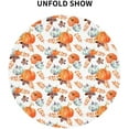 thumbnail image 4 of Fall Tablecloth Round 60 Inch, Autumn Colorful Pumpkin Leaves Table Cloth Wrinkle Resistant Thanksgiving Table Cover for Home Kitchen Dining Holiday, 4 of 6