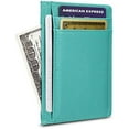 thumbnail image 5 of Credit Card Holder Genuine Leather Slim & Thin Pocket Wallet Minimalist Wallet Money Clip RFID Blocking, 5 of 7