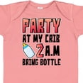 thumbnail image 4 of Inktastic Party at My Crib 2 A.m. Bring Bottle Baby Humor Boys or Girls Baby Bodysuit, 4 of 5