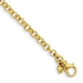 thumbnail image 5 of Auriga Fine Jewelry 18K Yellow Gold Satin 4.8mm Solid Rolo 8" Bracelet for Women, 5 of 6
