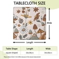 thumbnail image 2 of Brown Mushroom Flower Light Pattern Square Fitted Tablecloth with Elastic Edge,Square Table Cover,Washable Elastic Table Cover for Home Kitchen Party Decor 34"x34", 2 of 6
