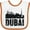 White and Orange, variant on Inktastic Dubai City Skyline with Grunge Boys or Girls Baby Bib
