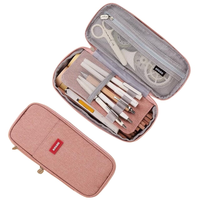 Estuche para lápices de gran capacidad, bolsa de almacenamiento para estudiantes, niñas, adultos, oficina, colegio, organizador escolar