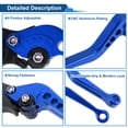 thumbnail image 4 of Unique Bargains Short Brake Clutch Levers for BMW R NINE T 2014-2016 6 Position Adjustable Motorcycle Handlebar Brake Lever T6 6061 Aluminum Alloy Blue 1 Pair, 4 of 7