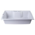 thumbnail image 2 of Pemberly Row White 35" Drop-In Single Bowl Granite Composite Kitchen Sink, 2 of 9