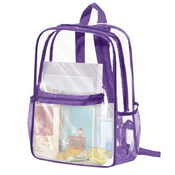 Clear Backpack for College Heavy Duty Large PVC Transparent See Through Backpacks Work Travel Stadium Approved Festival Backpack