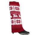thumbnail image 3 of SuTry Women's Christmas Theme Leg Warmers 2025 Winter Trendy Knitted Thickening Velvet Fabric Suitable for Christmas Celebrations(Red#1,Free Size), 3 of 3