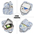thumbnail image 5 of JIALIOU Mini Backpack Purse for Women Quilted Casual Daypack Small Travel Shoulder Bag, Blue Porcelain Floral, 5 of 7