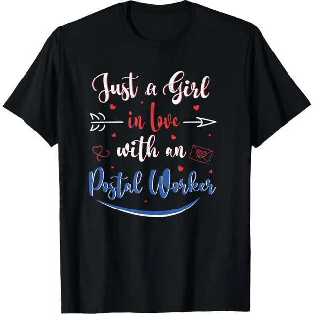 Girl In Love With Postal Worker Graphic Tee Mail Carrier Support Top,for unisex up to 3XL