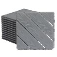 thumbnail image 3 of IVV Plastic Interlocking Deck Tiles Outdoor All Weather Waterproof Flooring Deck Tiles Patio Floor Tile for Pool Balcony Backyard Porch (Twill 12" Square, Dark Gray, 27 Pack), 3 of 10