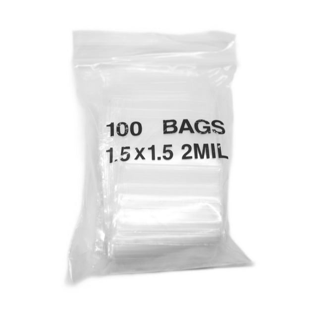 Clear Zip Seal Plastic Bags Jewelry Zipper Top Lock 2ML 100pcs