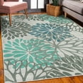 thumbnail image 3 of Flower Decorative Rug, Modern Dahlia Inspired Petals Blossom Abstract Garden Design Print, Quality Carpet for Bedroom Dorm and Living Room, 6 Sizes, Charcoal Grey and Seafoam, by Ambesonne, 3 of 4