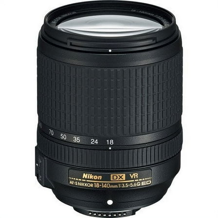 Nikon AF-S DX NIKKOR 18-140mm f/3.5-5.6G ED Vibration Reduction Zoom Lens with Auto Focus for Nikon DSLR Cameras International Version
