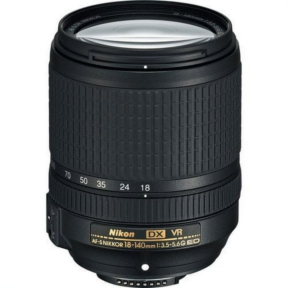 Nikon AF-S DX NIKKOR 18-140mm f/3.5-5.6G ED Vibration Reduction Zoom Lens with Auto Focus for Nikon DSLR Cameras International Version