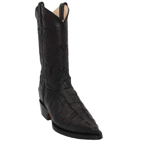 The Western Shops Men’s Leather Crocodile Alligator Print Cowboy J Toe Boot