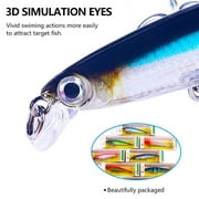 HENGJIA Fishing Lures, Jerkbait for Bass Fishing Minnow Lure Set with Boxes, Fishing Plugs Hard Baits Swimbaits Topwater Lures for Trout Bass Perch Fishing,8pcs