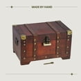 thumbnail image 3 of Pirate Treasure Chest Storage Box Durable Wood Metal, 3 of 6